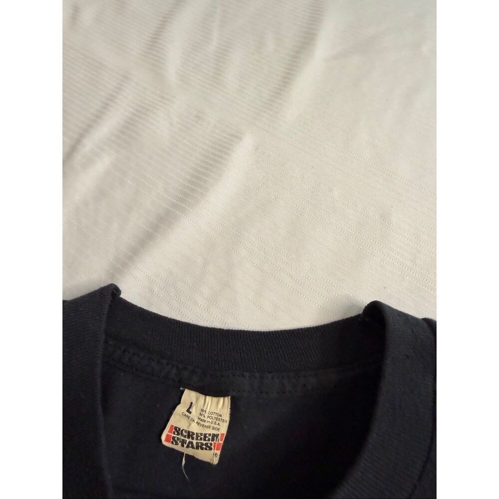 Rare 1980s Ramones Logo Screen Stars T-Shirt Richie Ramone Faded Black Large - Picture 4 of 8